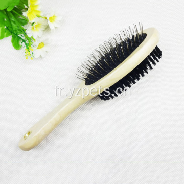 Brosse pour animaux de compagnie à double face